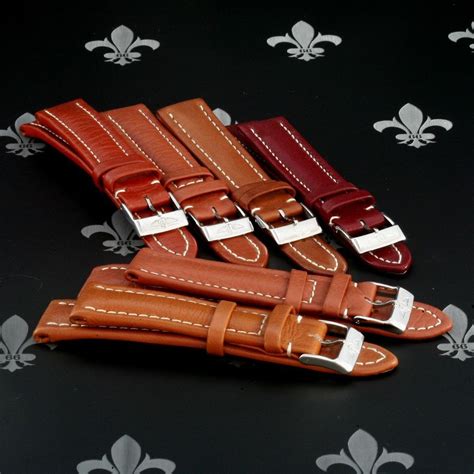 lederen bandje breitling|Watch Straps Online .